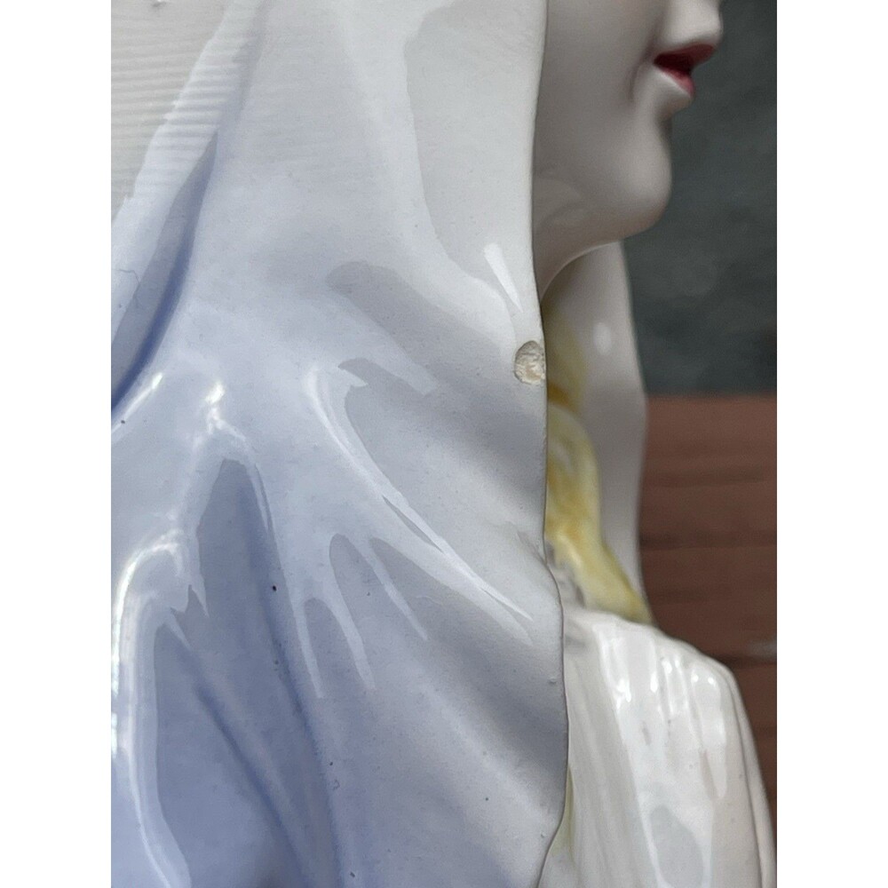 VTG Relpo Blessed Virgin Mary Ceramic Bust Planter 677 Madonna Japan 1950s - Picture 12 of 12